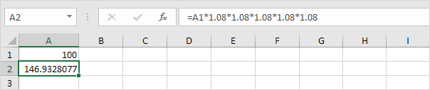 Excel中的复利 Excel中的复利