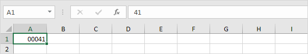 Excel中的前导零 Excel中的前导零