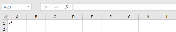 Excel中的上标 Excel中的上标