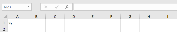 Excel中的下标 Excel中的下标
