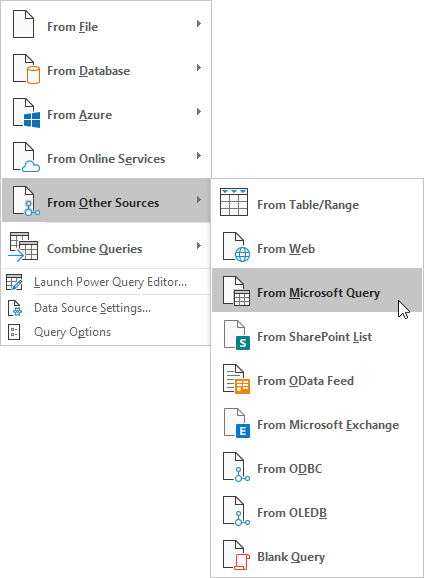 从Microsoft查询 从Microsoft查询
