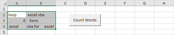 Excel VBA中的字数统计