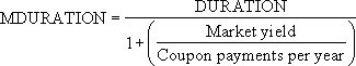 MDURATION功能