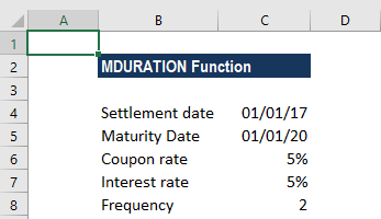 MDURATION函数-示例1