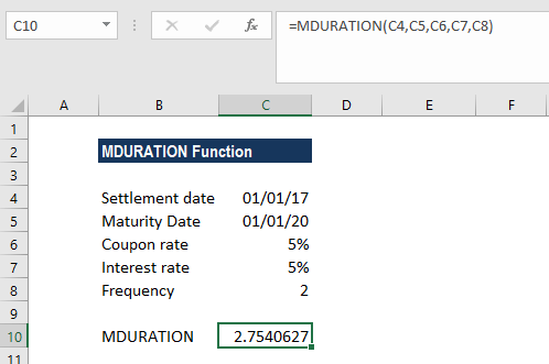 MDURATION函数-示例1b