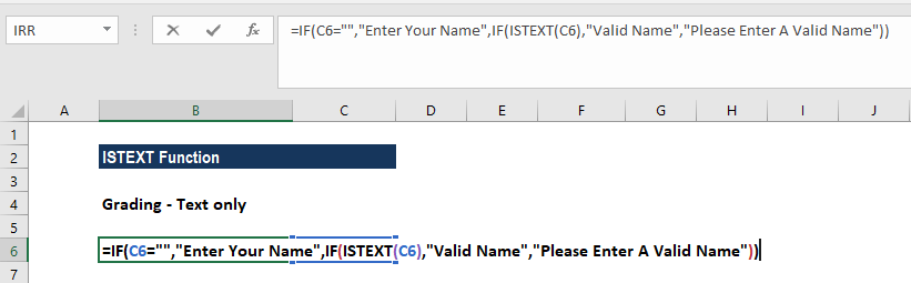 ISTEXT函数-示例3