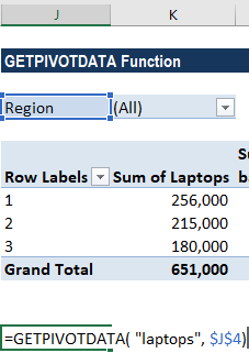 GETPIVOTDATA函数-示例1