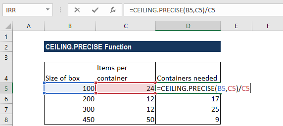 202106141002583667152 CEILING.PRECISE函数-示例2a