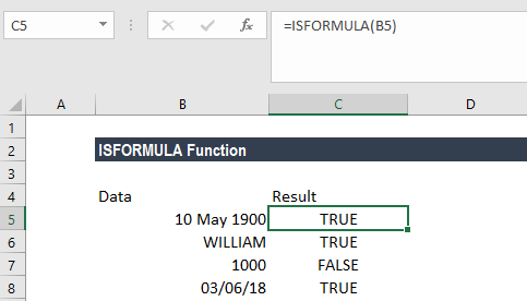 ISFORMULA函数-示例1a