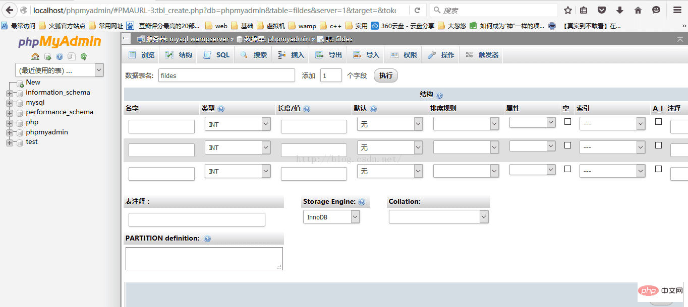 详解phpmyadmin创建表和id user自增长的设置-phpMyAdmin