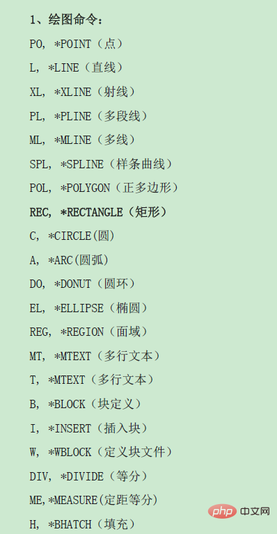cad快捷命令表是什么-常见问题