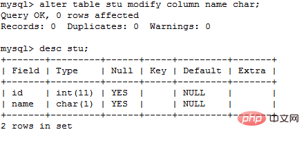 一分钟带你了解如何修改mysql表字段-mysql教程
