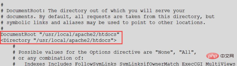 linux下修改apache服务器的默认路径