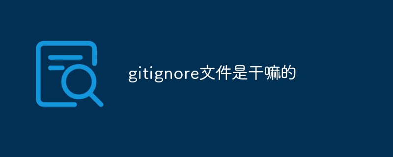 gitignore文件是干嘛的-Python教程