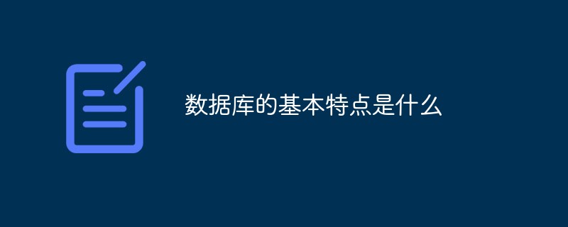 202106190235195256100 数据库的基本特点是什么-mysql教程