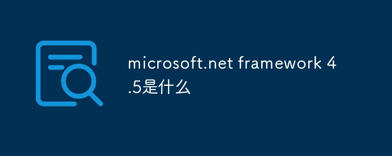 202106190245346013970 microsoft.net framework 4.5是什么-常见问题