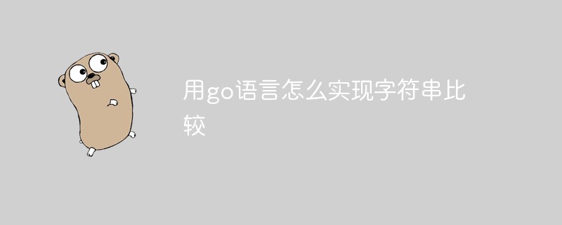 202106190319436804190 用go语言怎么实现字符串比较-Golang