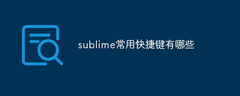 202106190405399512290 sublime常用快捷键有哪些-sublime