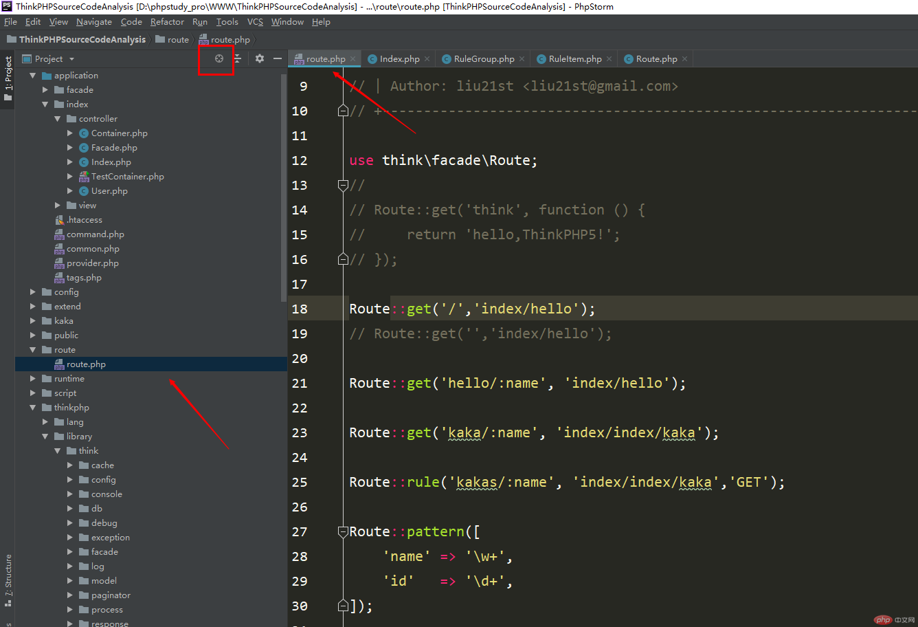 关于PhpStorm设置点击编辑文件自动定位源文件-phpstorm