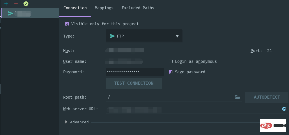 详解 PHPStorm 配置 FTP-phpstorm