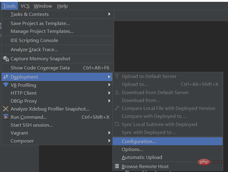 PHPstorm配置同步服务器文件-phpstorm