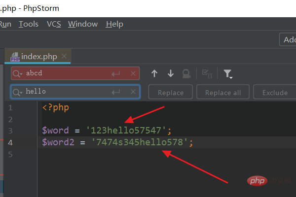 phpstorm如何批量替换字符串