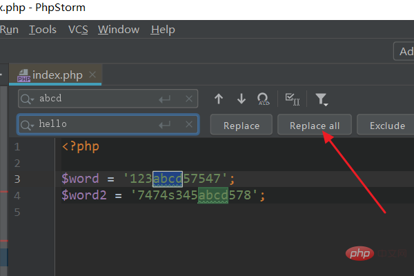 phpstorm怎么批量替换-phpstorm