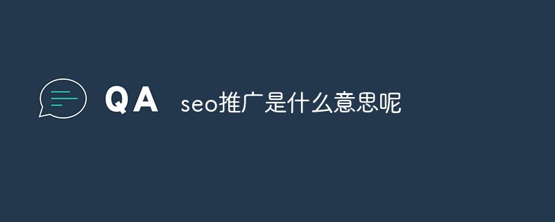 seo推广是什么意思呢-SEO