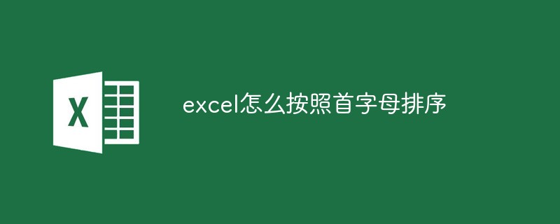 202106190449229388450 excel怎么按照首字母排序-excel