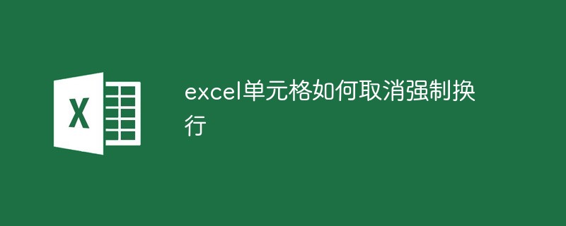 202106190449488069820 excel单元格如何取消强制换行-excel