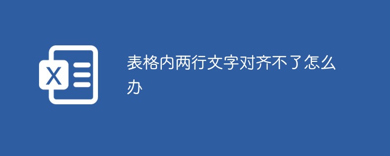 202106190449559495270 表格内两行文字对齐不了怎么办-excel