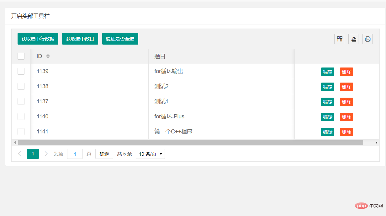layui中table.render的使用