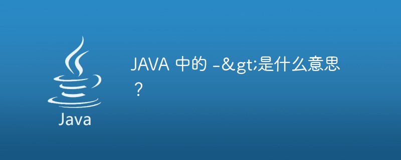 202106191206383840560 JAVA中的->是什么意思?-java教程