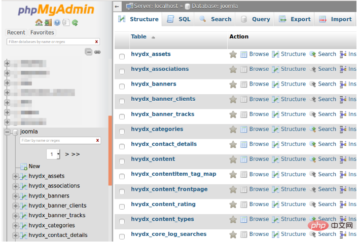 1574755276849420.png 使用phpMyAdmin导出Joomla数据库的方法