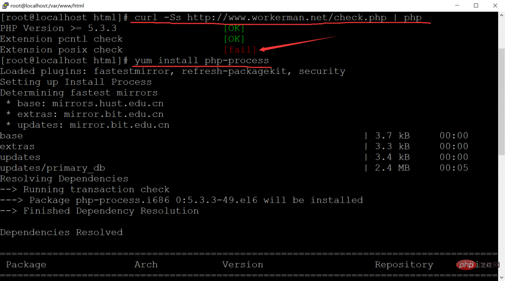 linux检测是否支持workerman