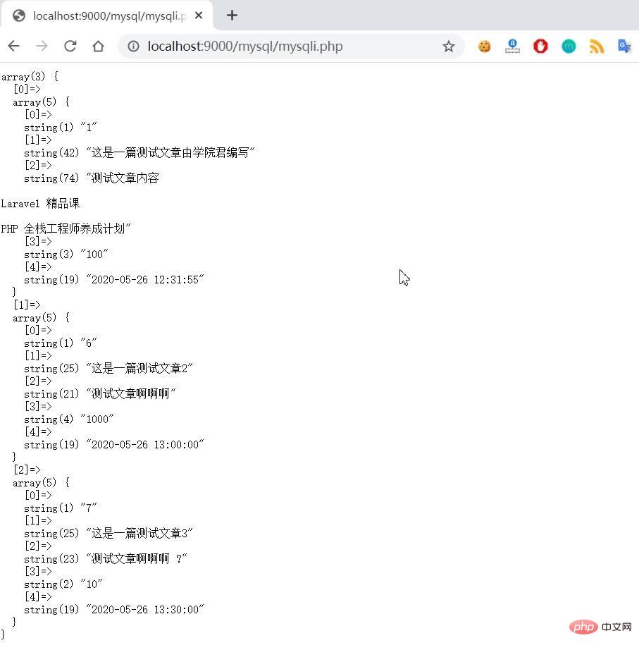 借助PHP Mysqli扩展实现MySQL数据库交互