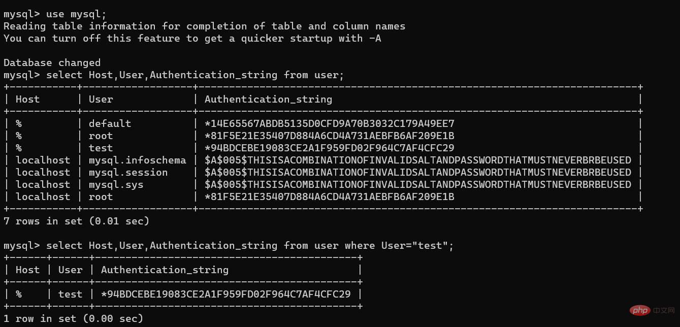 MySQL基本使用（二）之DCL语句和聚合函数