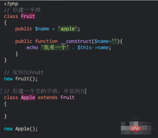 php怎么继承类？