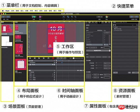 Tumult Hype的主界面 h5开发工具哪个好?三款顶尖html5页面制作工具使用评测