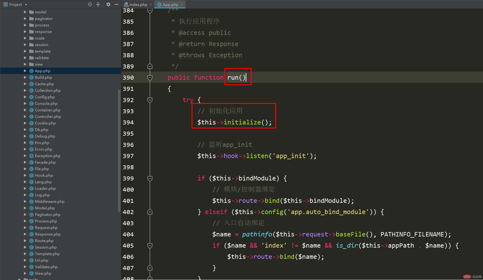 ThinkPHP框架执行流程（附脑图）