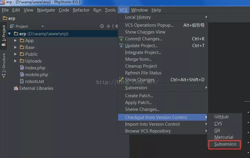 PhpStorm中配置SVN详解