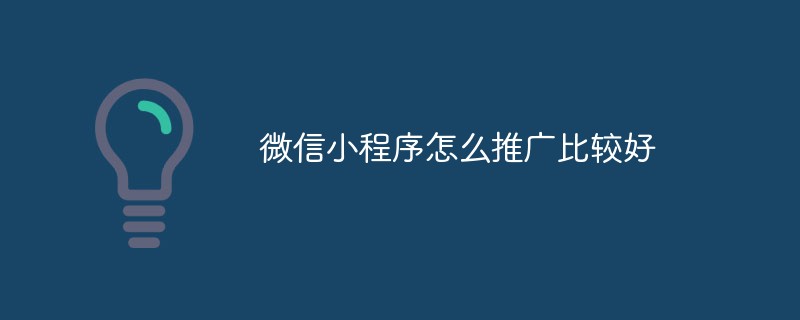 2021062014513513892190 微信小程序怎么推广比较好