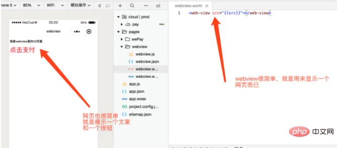 小程序内联h5页面，小程序webview内网页等等方法实现微信支付