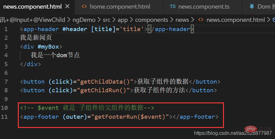 浅谈Angular中父子组件间相互传参的方法