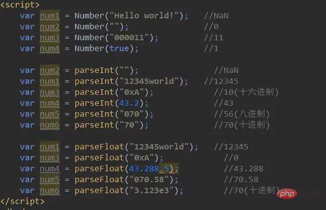 Javascript主要有哪些数据类型