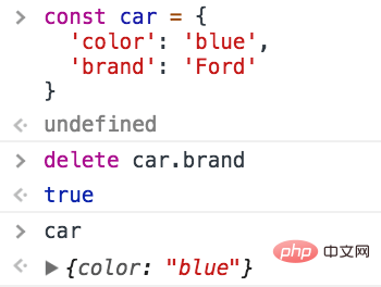 javascript如何在object中删除属性