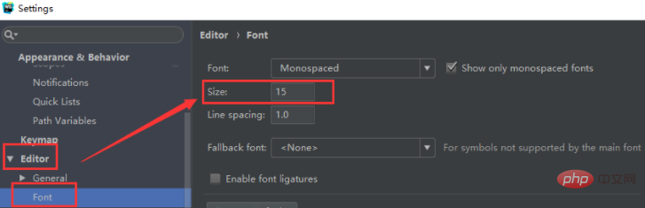 webstorm怎么调整字体大小