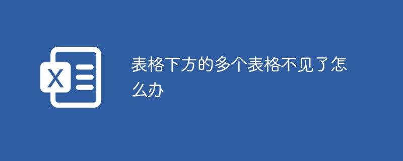 2021062104020715324030 表格下方的多个表格不见了怎么办