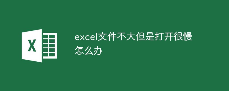 2021062104025814790140 excel文件不大但是打开很慢怎么办