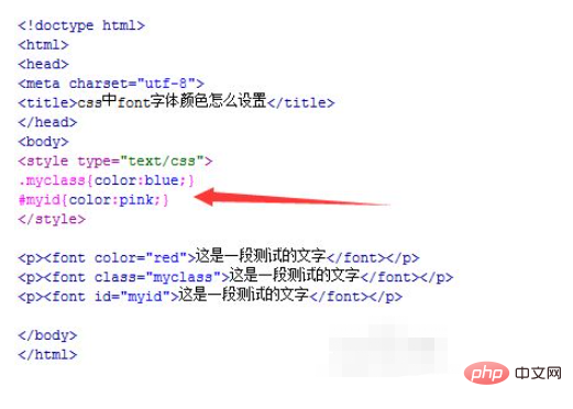 css的font字体颜色如何设置